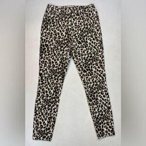 FRAME Ali High Rise Cigarette Leopard Animal Print Denim Jeans Women Size 28